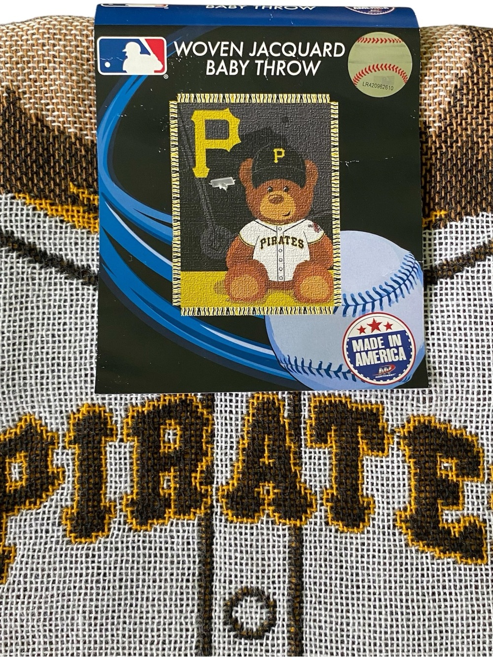 Pittsburgh Pirates MLB Baseball Baby Woven Jacquard Throw Blanket USA New